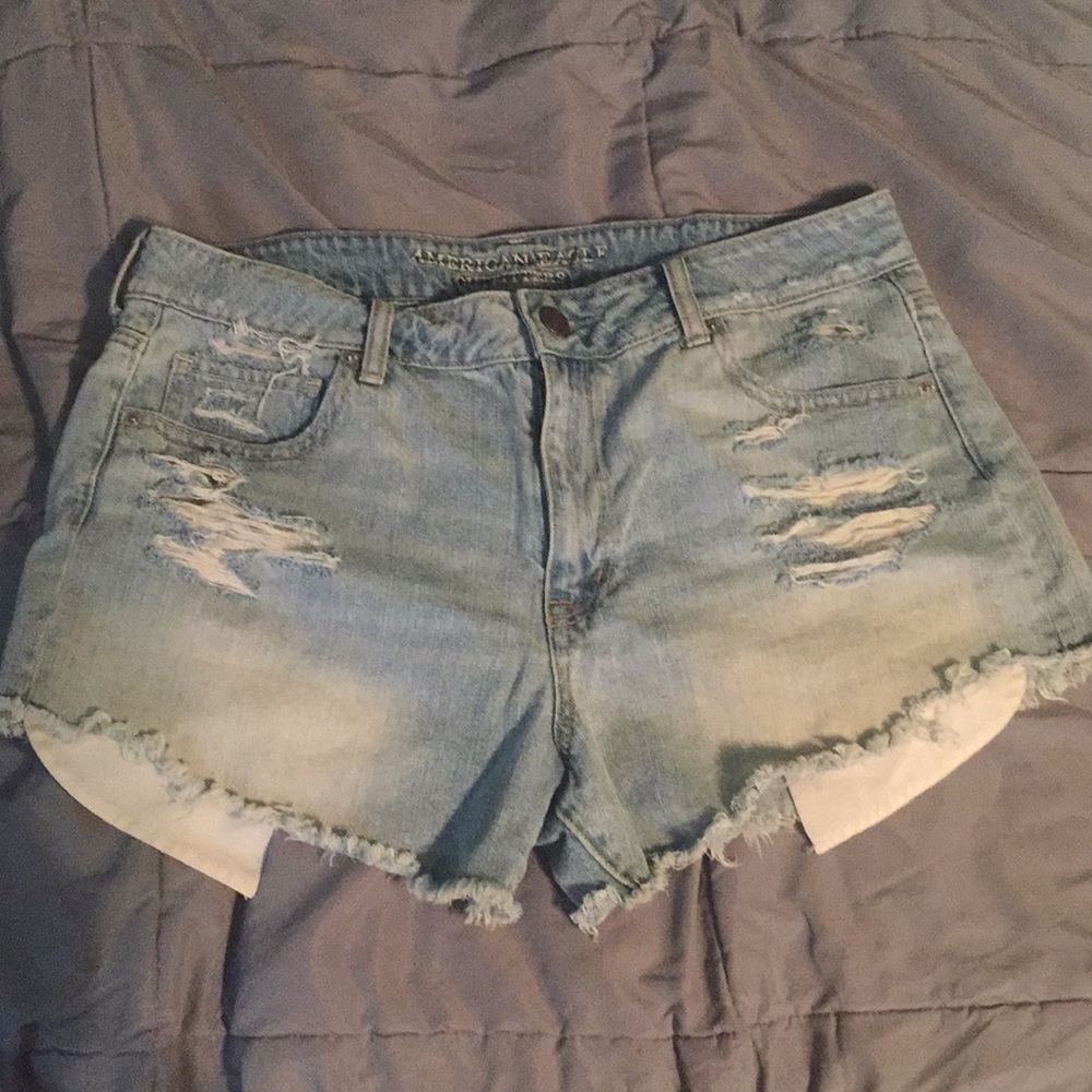 American Eagle High Waisted Ripped Shorts